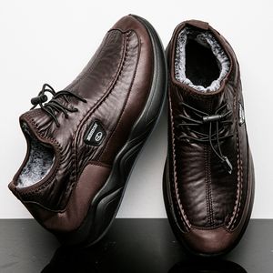 Zapatos de seguridad Botas de invierno Botas para hombres Microfibra Botas de piel de cuero Flaush Boots de cuero cálido Hombres Sports Sports Spring 230404