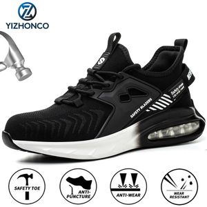 Safety Shoes Spring Work Shoes Men Anti-smash Steel Toe Cap Protective Safety Work Shoes Men's Sneakers Zapatos De Seguridad Hombre YIZHONCO 230915