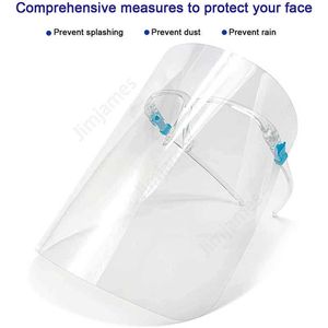 Seguridad Transparente Claro ECO PET Transparente con marco de vidrio Plástico Reutilizable Protector Anti-salpicaduras y antiniebla Máscara de protección facial DAJ199
