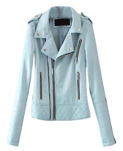 SAGACE Chaqueta de cuero para vehículo de motor fresca de manga larga con cremallera de solapa informal para mujer Variedad de estilos sueltos 5 colores 19293148