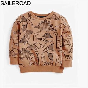 SAILEROAD nourrissons garçons sweats automne Animal dinosaure enfants chemises vêtements pour coton bébé enfants sweats à capuche 211110