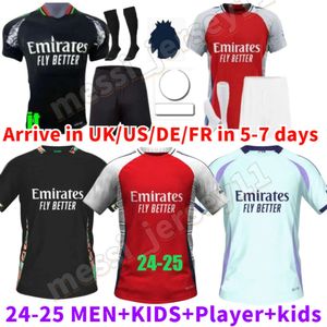 Jerseys de football Saka Arsen G. Jesus Odegaard Rice Havertz 24 25 Thomas Nketiah Zinchenko Saliba Trossard Football Shirt Men Kid sets kit