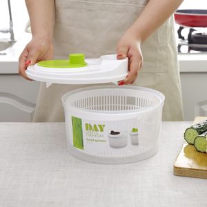 Salad Spinner Lettuce Green Washer Dryer Drain Crisper Strainer for Washing Drying Leafy Fruit Vegetable Kitchen Accessory 1pcs