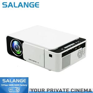 Salange T5 Projecteur Support 1080P HD Portable Mini Home Cinéma Beamer WIFI Smart TV Miroir Téléphone Camping Lecteur Vidéo En Plein Air 231018