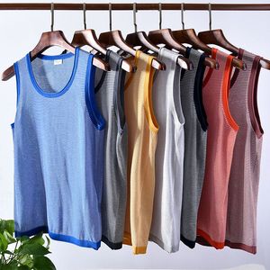 Vente Linge Homme Hommes Débardeur sans manches Débardeur Solide Muscle Gilet Dershirts Couleur O-Cou Gymning Tees Whorl Tops