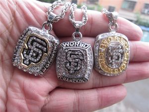 San Francisco – collier avec pendentif du championnat du monde de Baseball des géants de San Francisco, 3 pièces, chaîne de pull de Sport, vente en gros, 2024