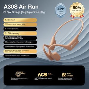 Sanag AirRun Sports Casque Bluetooth sans fil à conduction aérienne osseuse étanche MP3 écouteurs de musique