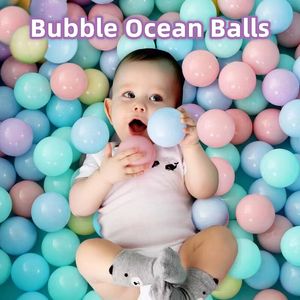 Sand Play Water Fun Baby 5.5 / 7CM Bubble Ocean Balls Safety Colorful Plastic Water Pool Ball para niños Funny Bath Bubble Ball Toy Balls Pit Tent Toys 230620