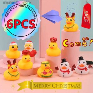 Sable Player Eau Fun Christmas Little Yellow Duck Childrens Eau Jouet à genoux est appelé Model Rubber Duck Toy Car Decoration Baby Shower Toy Q240426