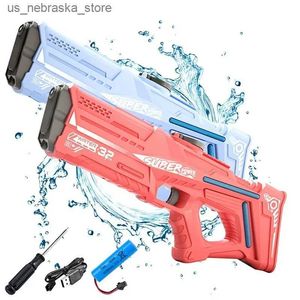 Sable Play Water Fun Electric Water Gun Toy Explose Childrens High-Pressure et Strong Automatic Spraying Q240408