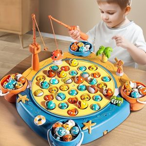 Jeu de sable Amusement aquatique Montessori Jeu de pêche magnétique Vie marine Cognition Numéro de couleur Musique Jouets pour enfants Éducatif Parent enfant 230713