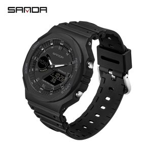 Relojes para hombres casuales de Sanda de 50m Reloj de cuarzo deportivo impermeable para el reloj de pulsera masculino Digital G Style Shock Relogio Masculino 2205303443763