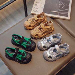 Baotou – sandales d'été pour garçons, chaussures de plage Anti-coup de pied, mode coréenne simplifiée, tendance, en maille, sport, nouvelle collection 2023, H240307