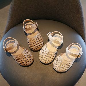 Sandales Baby Summer Shoes for Baby Girls Roman Style Princess Woven Sandales Kids Girls Dress Dance Chaussures Toddler Baby Beach Shoes 230417