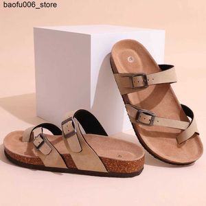 Sandalias Bebealy, sandalias con tapete de corcho suave para mujer, plataforma de corcho con soporte para arco, tobogán de playa para interiores y exteriores Q240330