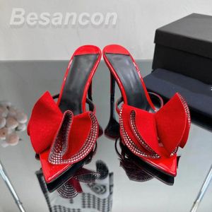 Sandalias Besancon 2024 Llegada Primavera / Verano Zapatillas de tacón alto con punta abierta para mujer Bowknot Diamonds Sexy Elegant Party Events