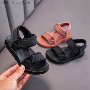 Sandalias Sandalias para niños Zapatos para niños de verano Moda Apartamento suave y ligero Sandalias para bebés Bebé Ocio Playa Zapatos para niños al aire libre Q240328