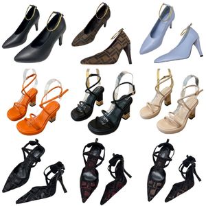 Sandales Cross Brand Platform Shoes Classic Classic Women’s Designer Chaussures Top Leather High Heels Luxury Metal Lettre de mariage Chaussures Chaussures sur le talon de la mode