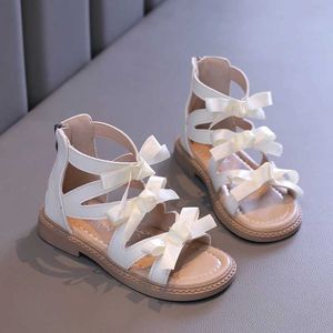 Sandals Girls for Kids 2024 Nouveau Summer Western Style confortable High Top Chaussures romaines grandes taille 26-36 H240504