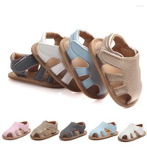 Sandales ajourées tendance d'été pour bébés garçons et filles, semelle en caoutchouc souple, antidérapantes, chaussures d'apprentissage de la marche, CZ86
