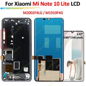 Sandals Original pour Xiaomi Mi Note 10 Lite LCD M2002F4LG M1910F4G Affichage Digitiseur à écran tactile avec cadre pour Xiaomi Note10 Lite LCD