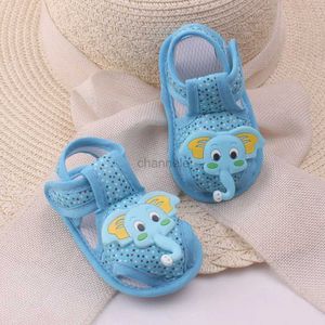 Sandales en gros nouveau dessin animé été bébé chaussures éléphant bébé sandale tissu doux solo sandales bébé chaussures pour 0-1 an bébé TL29 240329