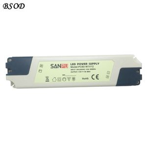 SANPU PC60-W1V12 Fuente de alimentación LED 12V 60W Transformador Max 5A Controlador Carcasa de plástico blanco IP44 para lámparas LED de interior