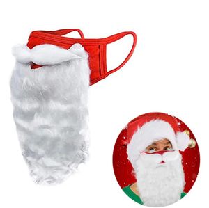 Máscaras de barba de Papá Noel máscara de fiesta de Navidad máscaras de decoración de fiesta de Cosplay de Papá Noel máscara de media cara de barba blanca divertida