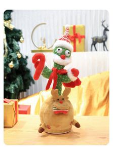 Cosas para bebés Claus Plushies Cactus bailando Huggy Wuggy Toy Dance Cactus Sing Enchanting Plush Peluche Bebe Peluches Peluche Octopus eléctrico Idea de regalo de Navidad