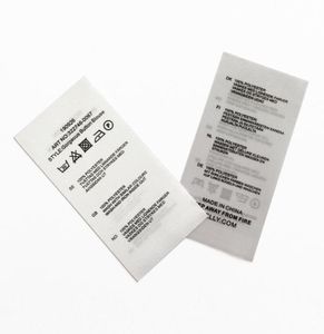 Impresión de etiquetas de cuidado de cinta de raso, 1000 Uds., cinta de raso con tinta negra impresa en ambas caras, etiqueta de lavado de cuidado de corte recto para prendas 3635019
