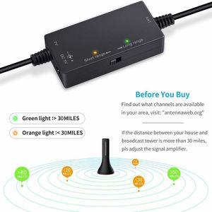 Satxtrem 338A antenne TV intérieure/extérieure DVB T2 antenne HDTV numérique téléviseurs 120 Mile 4K UHF VHF amplificateur de Signal prise en charge Fire DTV Stick