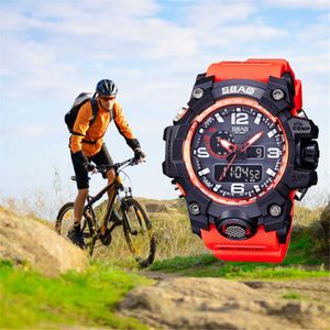 SBAO Reloj al aire libre LED Hombres Relojes deportivos a prueba de agua Función electrónica digital de choque Relojes de pulsera Reloj Hombre homme G1022