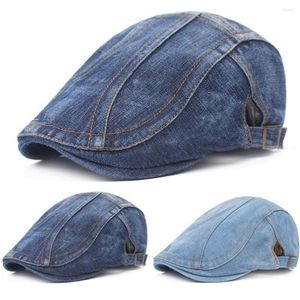 Sboy Hats Men Quality Denim Pageboy Peaked Baseball Cap Driver Flat Casquette Beret Hat CSHAT0006