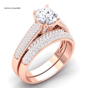 Pont de pétoncle Vintage diamant naturel taille ronde SI-H/I 14K or rose diamant demi éternité bague de fiançailles de mariage pour les femmes