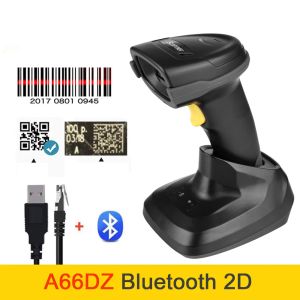 Scanners Bluetooth Barcode scanner QR Code QR sans fil 2D Reader de code à barres Handheld Barcod Scanner Wireless Bar Code Scanner avec base