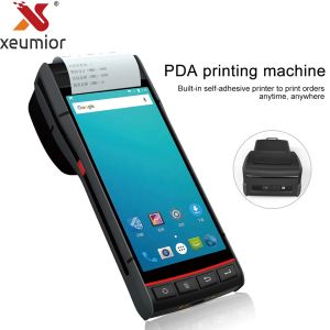 Escáneres DT60 Android 9.0 WiFi WiFi Portable Mobile Data Code Barcode Scanner PDA Handheld POS Terminal con impresora térmica