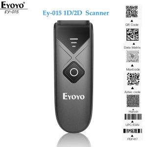 Scanners eyoyo ey015 mini scanner à barres à barres USB câblé 2,4g sans fil 1D 2D QR PDF417 Code à barres pour iPad iPhone Android Tablets PC