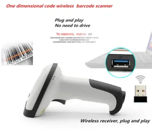 Scanners New Laser Wireless 1D Barcode Scanner Barcode Reader Code Bar Code Handheld Usb Cable For Supermarket for POS Plug and Play