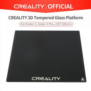 Plaques de verre trempées à balayage Terbe de surface de construction de lit chauffé 235x235x4mm 3D Piérailt Imprimante Set pour Ender3 V2 / ENDER3 PRO / ENDER5