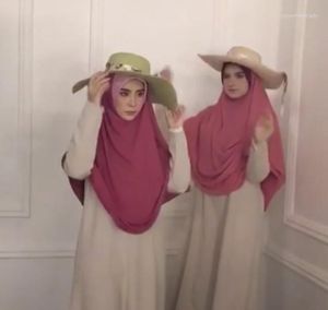 Écharpes (12 pièces/lot) dernier style de haute qualité en mousseline de soie instantanée musulmane hijab islamique écharpe peut choisir des couleurs HW271