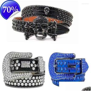 Écharpes 1BELTS Men Femmes BB Simon Belt Designer Luxury Retro Needle Buckle 20 Color Crystal Diamond Drop Livrot ACCESSOIRES