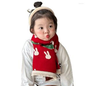 Bufandas 2023 Winter Boys Girls Bufanda de cachemira con borlas Mantón para niños Versión coreana Cálida Pañuelo para niños