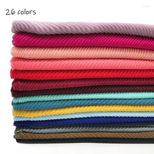 Bufandas de 24 colores elegantes de Dubái para mujer, turbante plegable, bufanda larga, moda musulmana para mujer, chales Hijab para fiesta, tocados