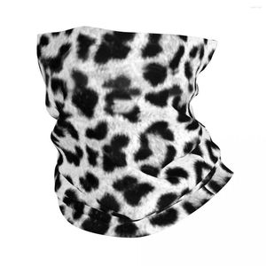 Foulards Noir Et Blanc Imprimé Léopard Bandana Couverture De Cou Imprimé Camo Cagoules Wrap Écharpe Chaud Chapeaux Courir Unisexe Adulte Hiver