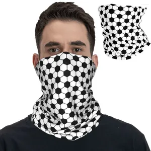 Foulards Noir Blanc Hexagonal Football Motif Bandana Marchandise Cou Couverture Football Wrap Visage Écharpe Multi-usage Pour La Randonnée Respirant