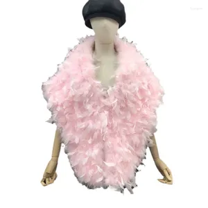 Bufandas Elegantes Plumas de avestruz reales Chales grandes Abrigos de boda de invierno Capa Capa cálida Ropa exterior Encogimiento de hombros