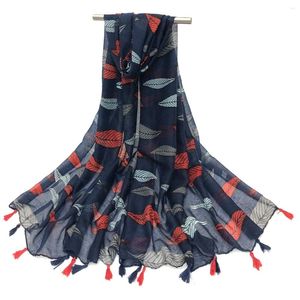 Foulards Europe et États-Unis Exportation Spring Summer Fashion Print Fringe Foulard Foulard Châle