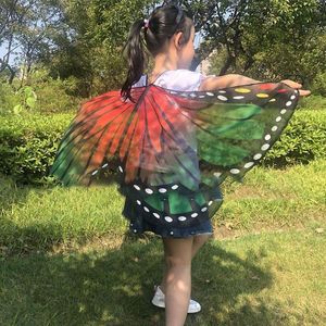 Foulards fée Cosplay papillon écharpe Costumes accessoire enfants mode ailes châle enfants cape vêtements de danse