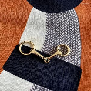 Écharpes Golden Mors écharpes anneau écharpe boucle châles bouton Bandannas support Style élégant accessoires cadeau fer à cheval