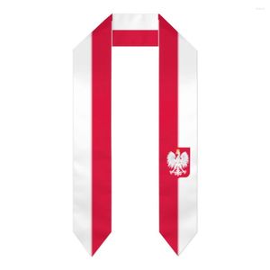 Bufandas Faja de graduación Bandera de Polonia Bufanda Chal Estola Azul zafiro Con raya de estrella Vestido de soltero Accesorio Cinta 180 14 cm
